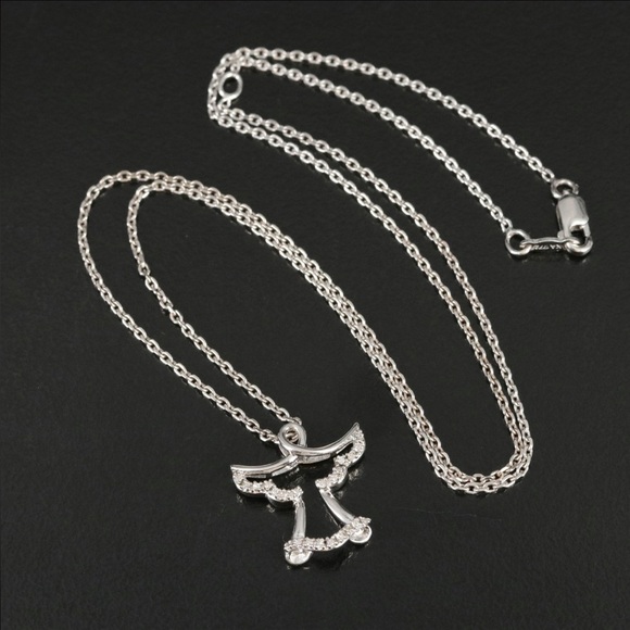 Sterling diamond angel necklace - Picture 3 of 4